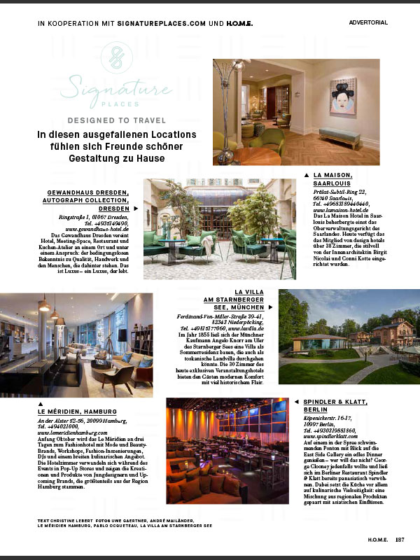 H.O.M.E. Magazin – Signature Places