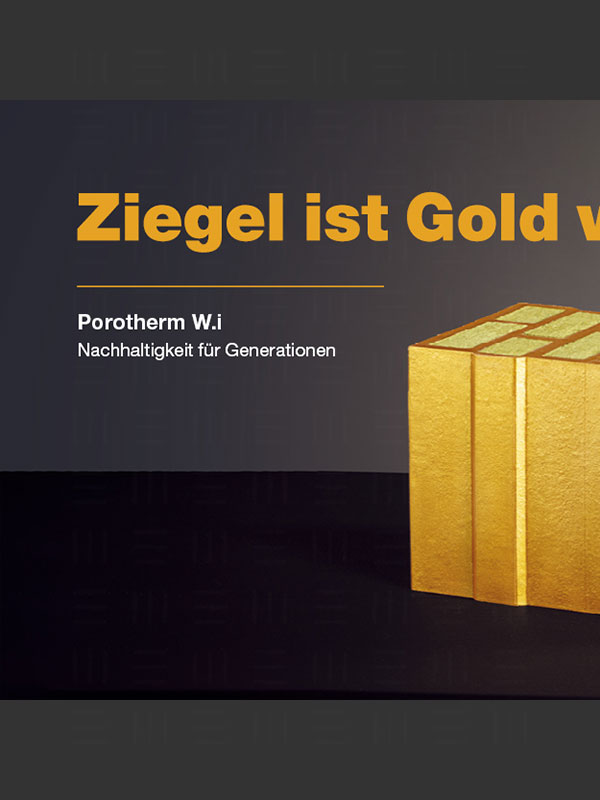 Ziegel ist Gold wert. Banner